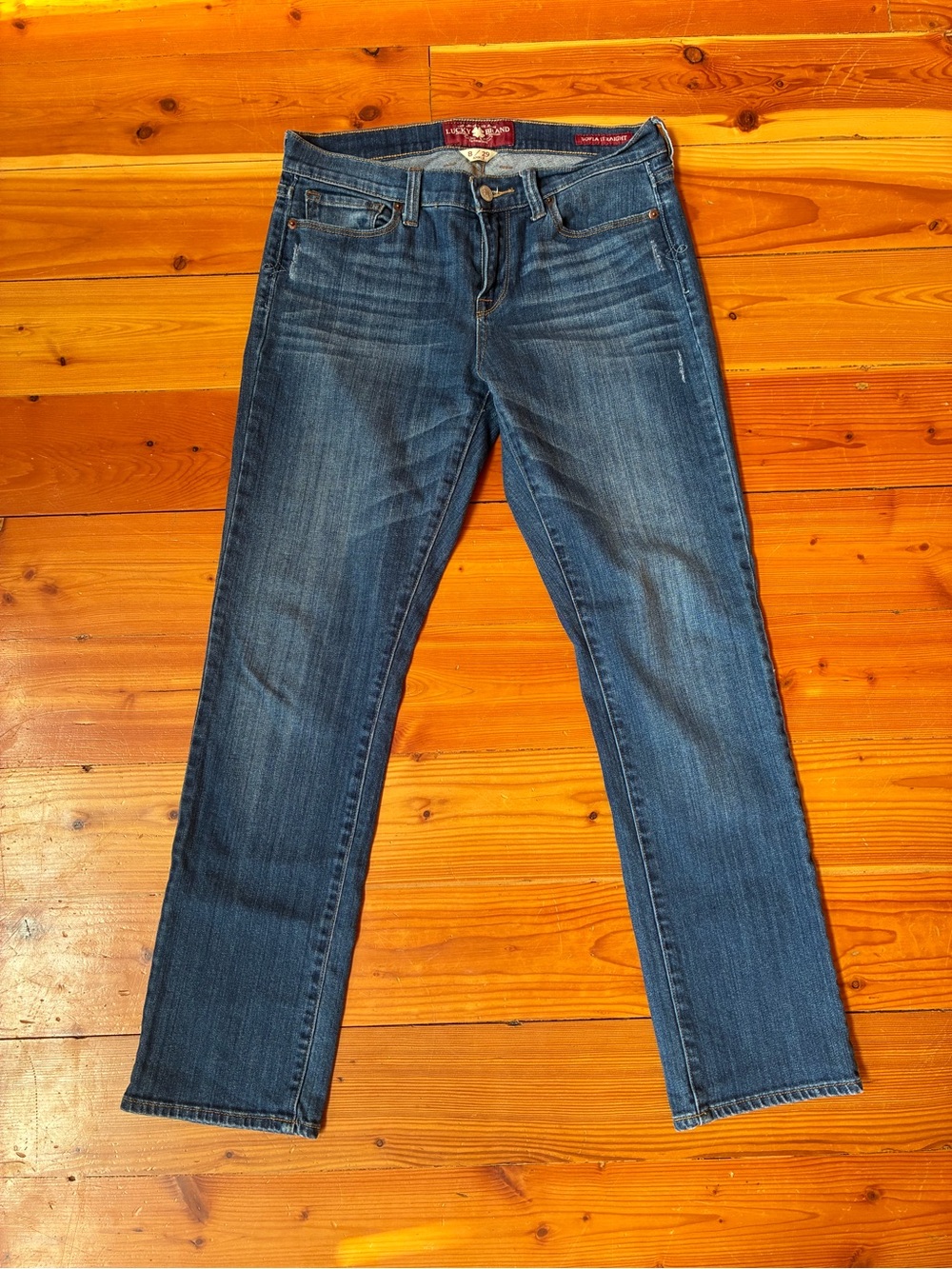 Women’s Lucky Brand Blue Straight-Leg Jeans